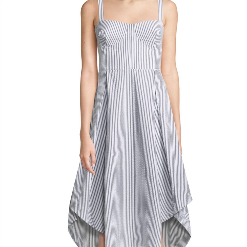 Kendall + Kylie seeesucker bustier dress